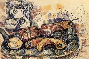 Paul Signac The still life having bottle USA oil painting reproduction